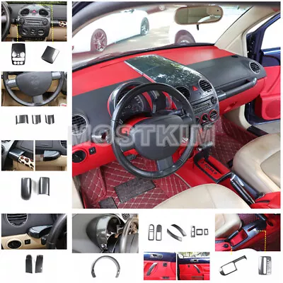 ABS Carbon Style Interior Accessories Kit Trim Cover For VW Beetle 2003-2006 • $226.94