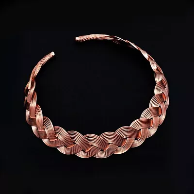 Pure Copper Vintage Handmade Copper Wire Unique Design Necklace Jewelry IN-002 • $15.99