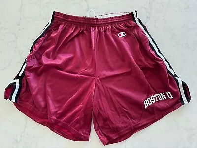 CHAMPION Vintage BOSTON University MEN’S X Large MESH Athletic Shorts XL BU • $25