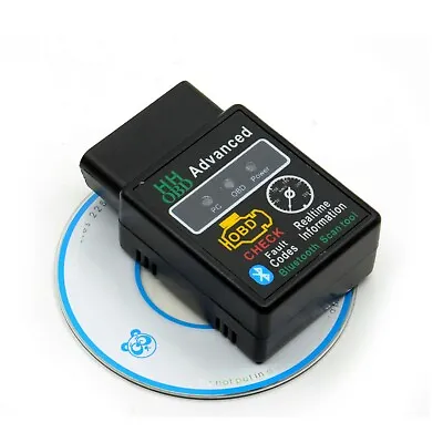 ELM327 Vehicle HH OBD2 V2.1 Advanced Bluetooth Car Auto Diagnostic Scanner Tool • $7.78