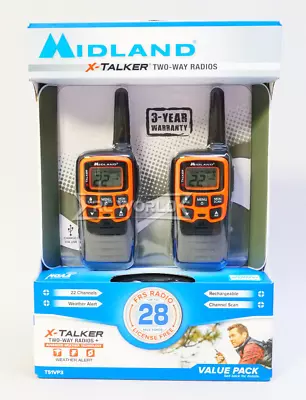 Midland - X-TALKER 28-Mile 22-Channel FRS/GMRS 2-Way Radios (Pair) NEW • $43.99