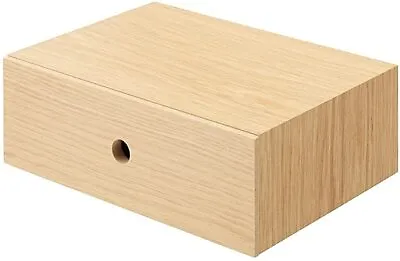 MUJI MDF Ash Wood Oak 1 Drawer Organize Storage Box For Accessory New F/S • $46.50