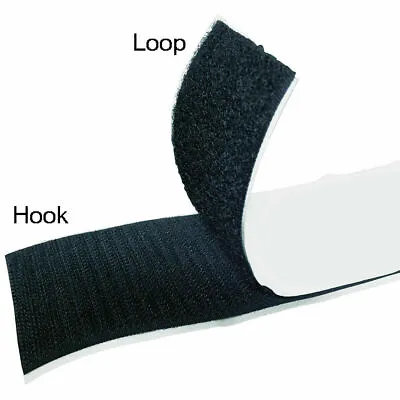 Hook And Loop Sticky Adhesive Backed Tape - Widths: 1/2  1  2  3  4   • $10.99