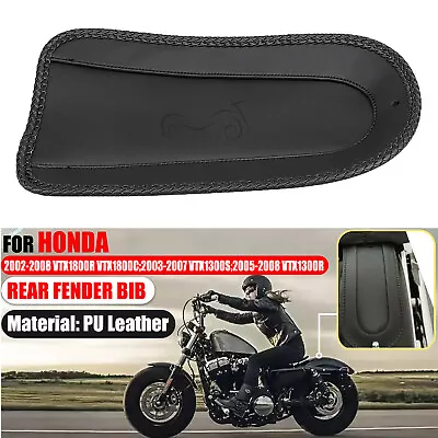 Black Leather Rear Fender Bib Solo Seat For Honda VTX 1800R/1300S/1300R/1800C US • $22.78