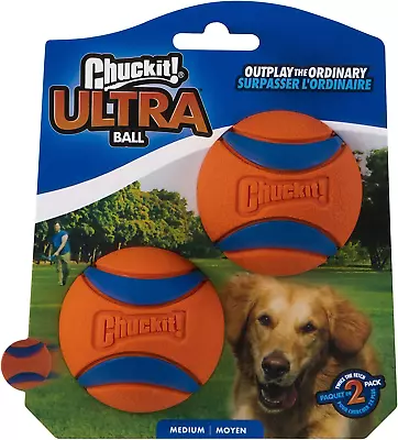 £10.34 • Buy ChuckIt! Ultra Ball Dog Toy, Durable High Bounce Floating Medium (Pack Of 2) 