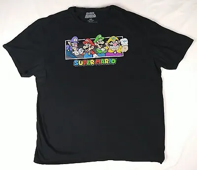 Nintendo Super Mario Brothers Bros Black T-Shirt (Men Size 2XL 2X-Large) • $7.19