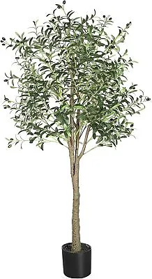 6FT Artificial Olive Tree 180cm Tall Faux Olive Plants Potted Olive Silk Tree • £59.90