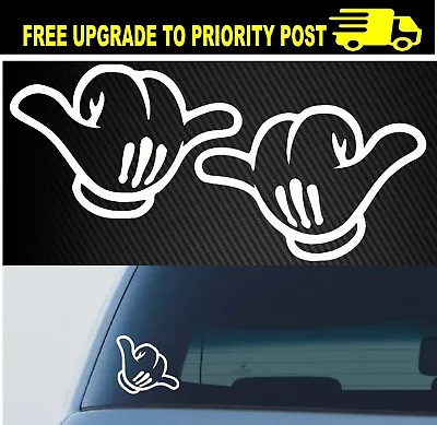 2x No Worries SHAKA Hand Dope Illest Vinyl JDM Ute Car 4x4 Decal Sticker Funny • $7.99