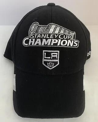 LA Kings 2012 Stanley Cup Champions Hat Cap Black Silver Logos Reebok • $14.54