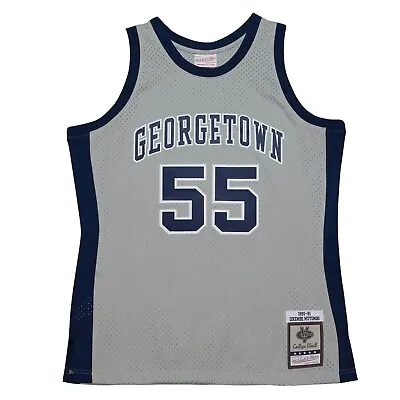 Mitchell & Ness NCAA Light Jersey Georgetown 1990 Dikembe Mutombo Gray *NEW* • $104.99