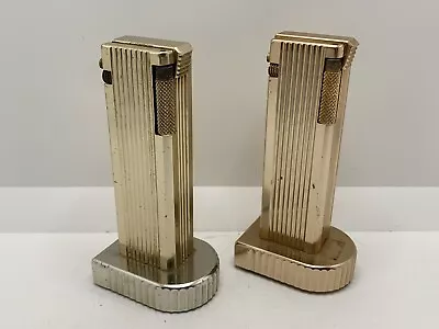 Vtg Lot Of 2 Total CYGRUS Standing Tobacco Cigarette Table Lighters JAPAN • $40