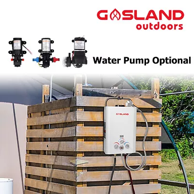 Gasland 6L Propane Tankless Water Heater Outdoor RV Hot Shower Kit Pump Optional • $39.99