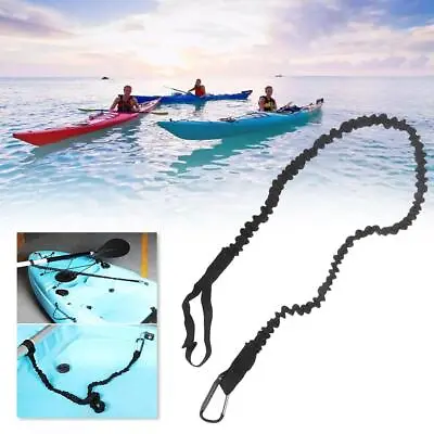 Kayak Canoe Paddle Rod Leash Safety Rope Carabiner Rowing Accessories Boat UK • £3.35