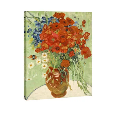 Canvas Print Van Gogh Painting Repro Wall Art Home Decor Picture Red Poppies • $37.51