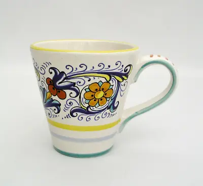 Deruta Ceramiche Hand Painted Floral Design Mug - Made In Italy - Brand New • $40