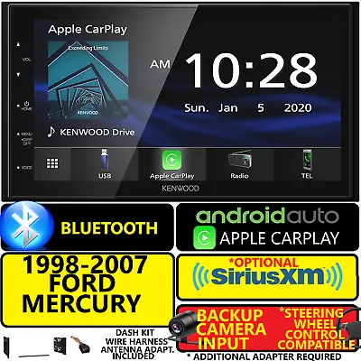 Kenwood 98-07 Ford Mercury Nav Bluetooth Carplay Android Auto Car Radio Opt Xm • $685.23