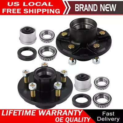 Pair 2 Trailer Idler Hub Kits 5 On 4.5 For 3500 Lbs Axle 5x4.5 5 Lug Trailer Hub • $54.89