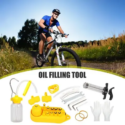 Bike MTB Hydraulic Disc Brake Oil Bleed Bicycle Kit For Shimano Tektro Magura US • $14.99