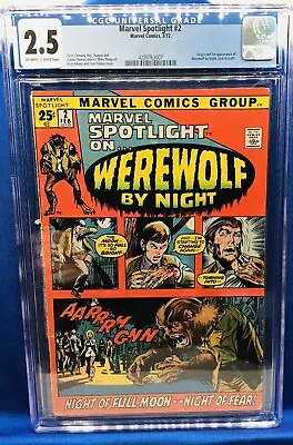 Marvel Spotlight #2 (1972) Origin & 1st App Of Werewolf By Night - **cgc 2.5** • $227