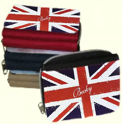 Personalised Ladies Union Jack Purse Add A Message/Name Great Birthday  Gift • £13.49