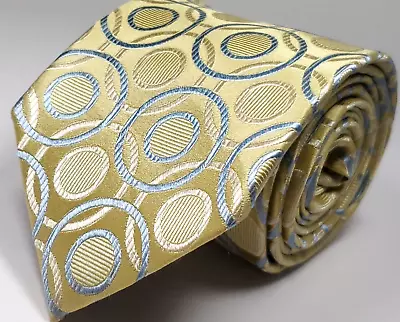 MICHAEL KORS 100% Silk Tie Men's Yellow Gold Blue Necktie NEW • $14.99