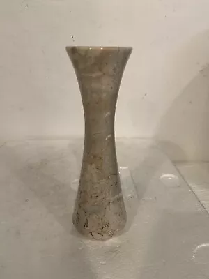 Vintage Marble Vase 7” Tall Tan Stem Vase Beautiful Marble RARE See All Photos • $13.50