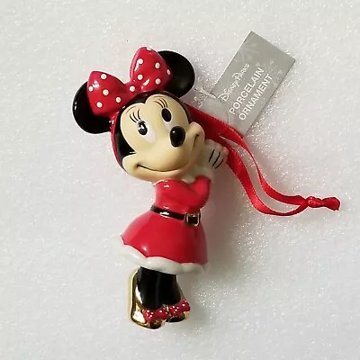 Disney Parks Minnie Mouse Porcelain Christmas Ornament • $19.88