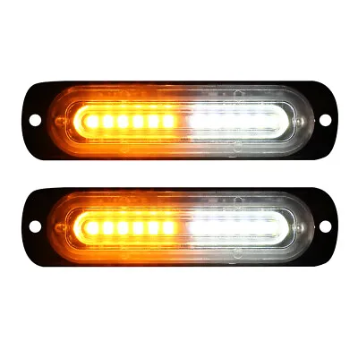 2/4/6/8X 12 LED Strobe Marker Light Amber White Hazard Beacon Emergency Flashing • $13.96