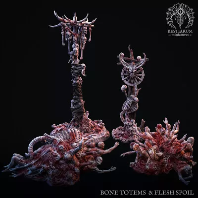 $68.09 • Buy BONE TOTEMS Flesh Pits SCATTER Terrain Lot Of 4 Pieces Dungeons And Dragons, RPG