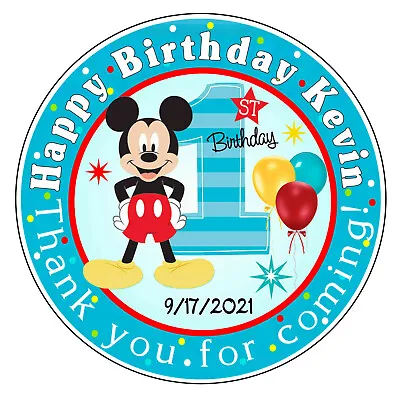 MICKEY MOUSE FUN TO BE ONE 1ST FIRST BIRTHDAY PARTY FAVORS STICKERS For FAVORS  • $5.99