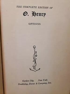 Antique The Complete Edition Of O. Henry Options By William Porter 1909 Book • $37