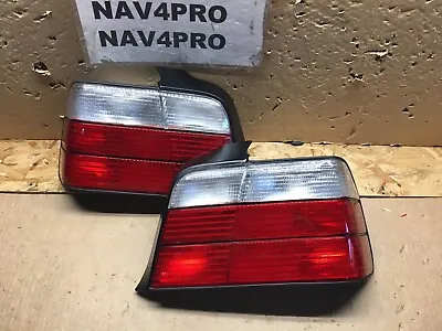 FIT 1992-1999 BMW E-36 3-Series 4DR Red/Clear Taillight Pair #T33 • $64.40