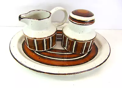 Stonehenge Midwinter Earth Serving Platter + Creamer And Sugar Bowl With Lid • $33.20