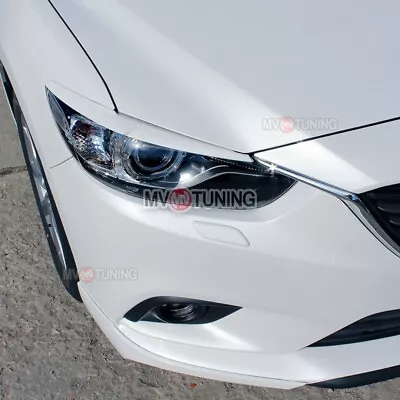 MVTuning Front Eyelids Eyebrows Headlight Cover 25D Var №1 For Mazda 6 2012-2017 • $49