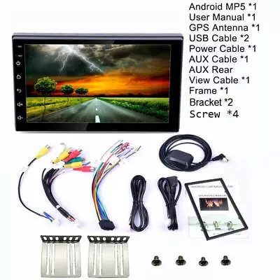 7in Touch Screen Android 8.1 2DIN Car Stereo Radio GPS Wifi AM/FM 1GB+16GB Kit • $121.49