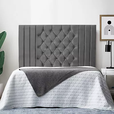 Royal Headboard In Plush Velvet 36  2ft6 3ft 4ft 4ft6 5ft 6ft • £70.39