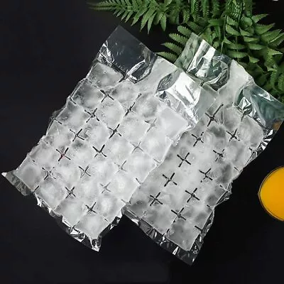 30x Disposable Ice Cube Bag Tray Mould Frozen Juice Liquid Stackable Cooler Bag • £2.94