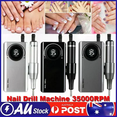 For 35000RPM Portable Nail Drills Machine Rechargeable E File Manicure Pedicure • $66.99