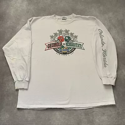 Vintage 2009 Capital One Bowl Shirt Size XXL Michigan State Georgia University   • $18.50