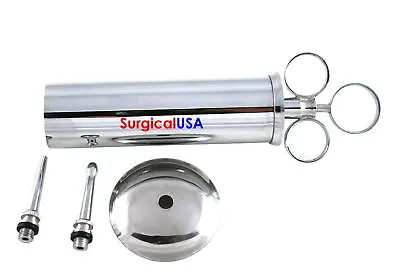 Ear Syringe 2oz Kit With Shield & 2 Detachable Nozzles Chrome Plated • $9.87