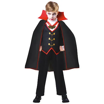 Childs Dracula Fancy Dress Costume Kit Victorian Vampire Halloween Kids Boys • £18.99