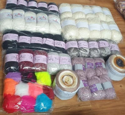 £33.01 • Buy Job Lot My Love Kinds Wool Knitting Crochet Mix Bundle Clearance Sale