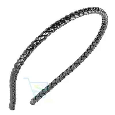 L. Erickson Braided 1/4  Headband - Gunmetal • $35.99