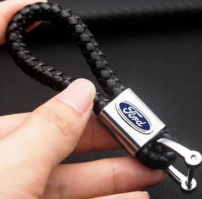 Ford Leather & Metal Keyring / Key Chain -New - Falcon Ranger Focus Territory • $11.99