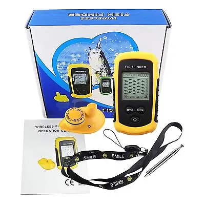 Portable Wireless Fish Finder Ice Fishing Sonar Sensor 120FT Depth Sounder Alarm • $109.99