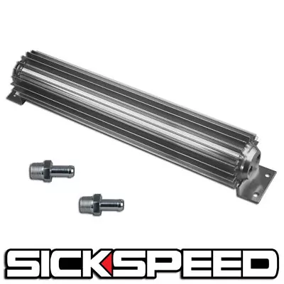 Polished 18 Inch Anodized Aluminum Double Pass Finned Oil Cooler Car Truck P6 • $27.57