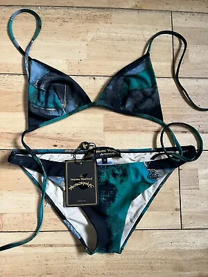 £150 • Buy Vivienne Westwood Anglomania  ~ Union Jack Bikini Set M