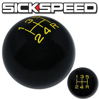 Black/yellow Vintage Shift Knob 5 Speed Short Throw Shifter Selector 12x1.25 S03 • $39.88