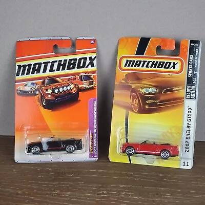Matchbox Diecast 1:64 2007 Ford Shelby GT500 Convertible Black Sport Car Red #11 • $30