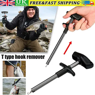 Easy Fish Hook Remover Disgorger Detacher T Bar Fishing Tackle Safe Removal Tool • £7.29
